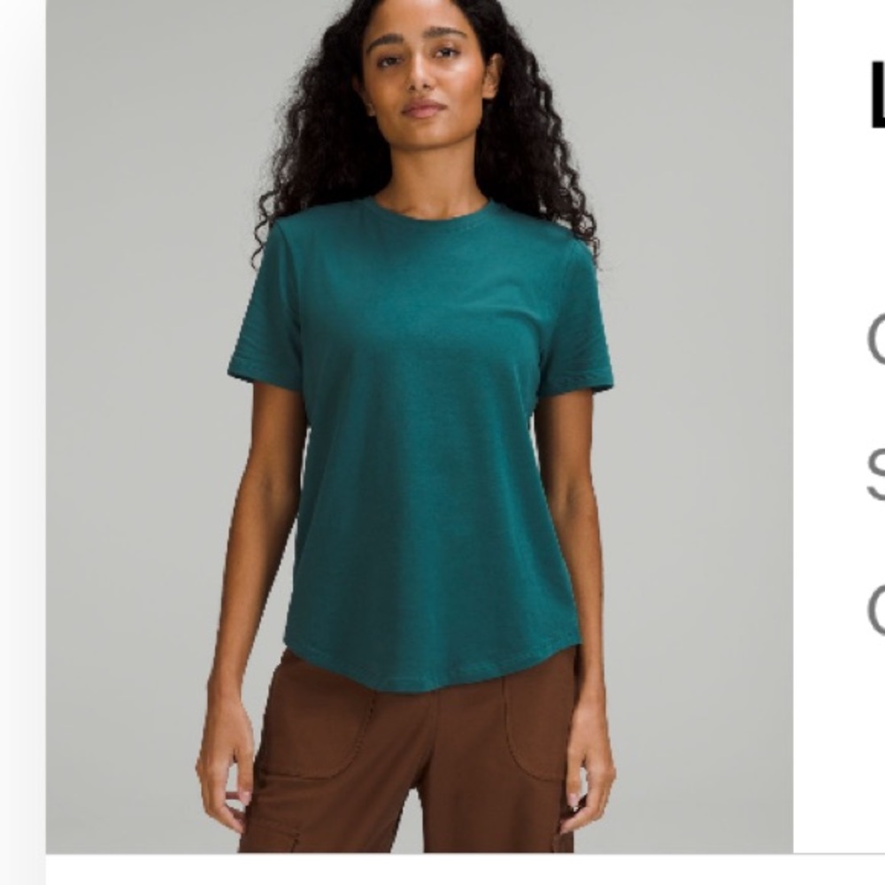 Lulu love tee in a jade green